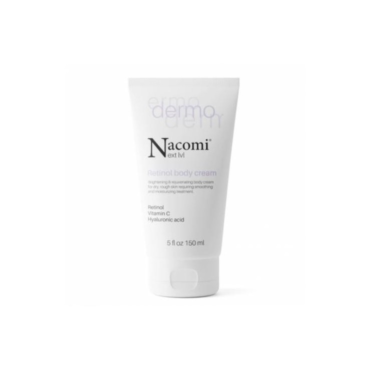 Nacomi Next Level Dermo Verhelderende en verjongende bodycrème met retinol en vitamine C 150 ml