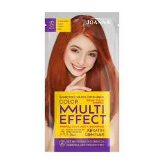 Joanna Multi Effect Color Coloring haarshampoo /015/ Vlammend rood