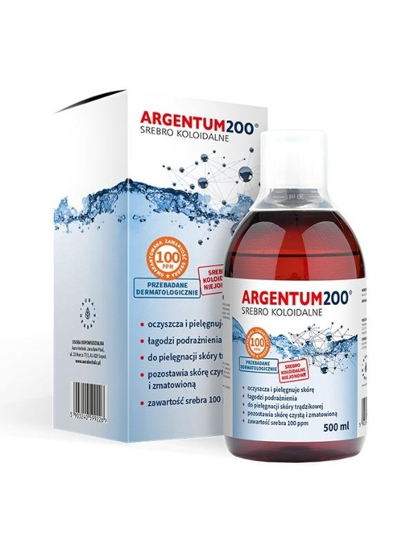 Тонік для обличчя Aura Herbals Argentum 200 100PPM Колоїдне срібло 500 мл