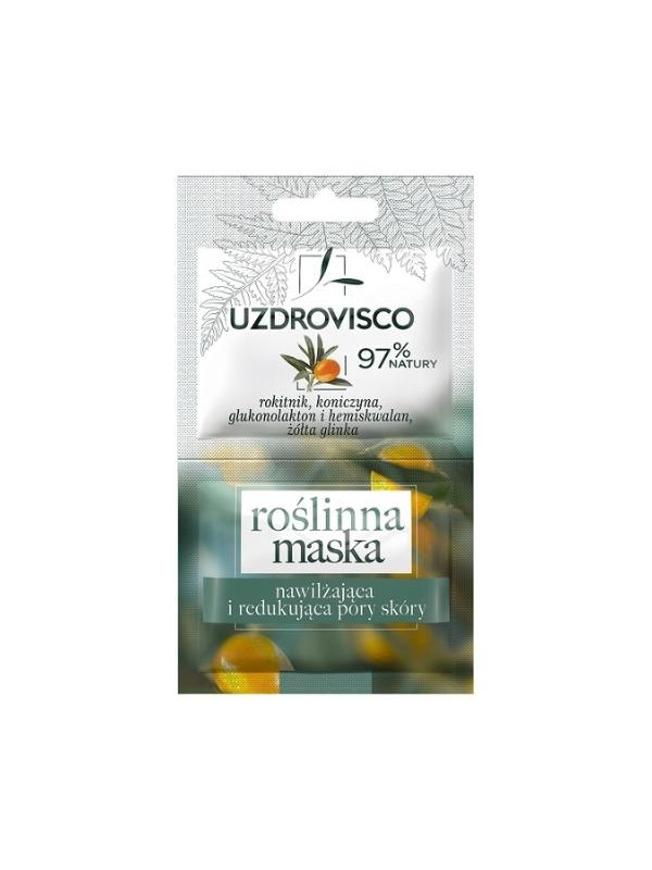 Uzdrovisco Plant Mask зволоження та звуження пор шкіри Обліпиха та конюшина 10 мл