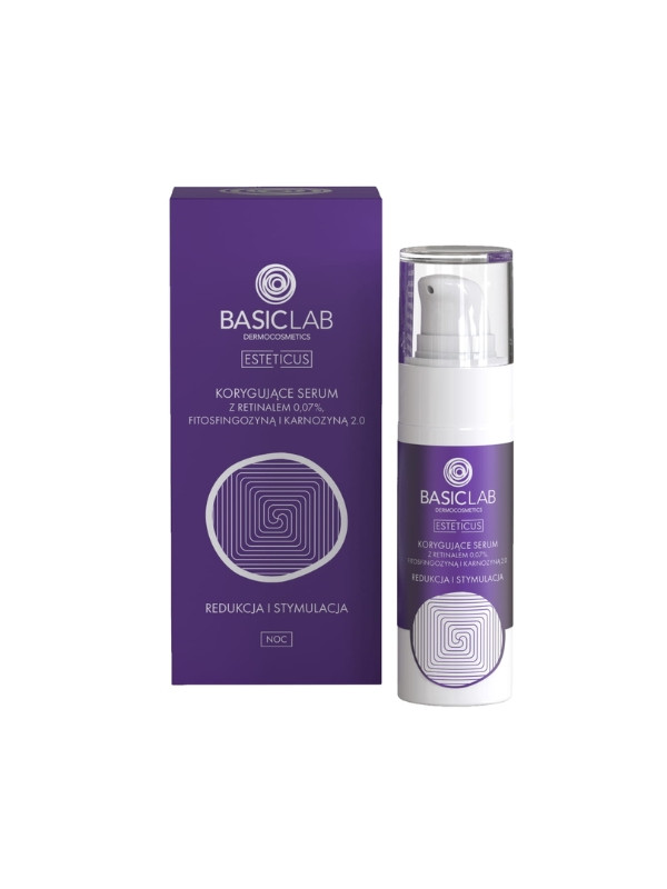 BasicLab Esteticus Correcting Serum with Retinal 0.07%, Fitofsingosine and Carnosine 2.0 30 ml