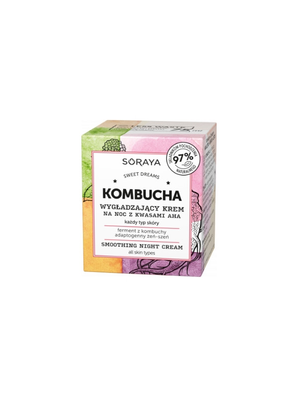 Soraya Kombucha gladmakende nachtcrème met AHA -zuren 75 ml