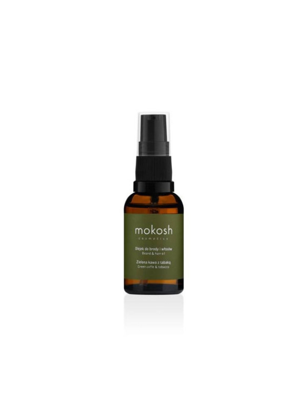 Mokosh Baard- en haarolie Groene koffie met tabak 30 ml