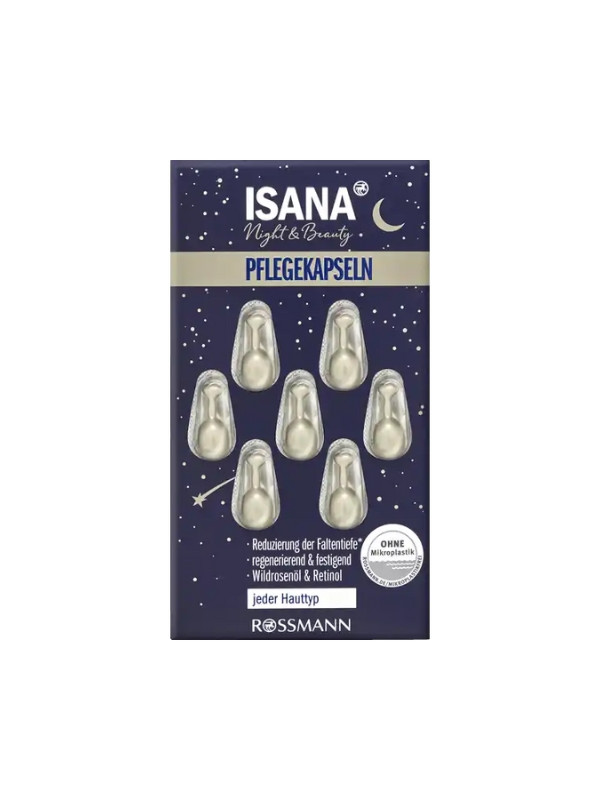 Капсули для догляду Isana Night & Beauty 7 х 0,38 мл