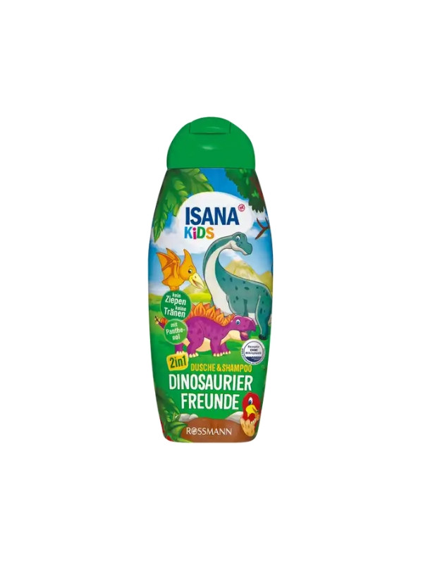 Isana Kids Żel i Szampon do włosów dla dzieci Przyjaciel Dinozaurów 300 ml