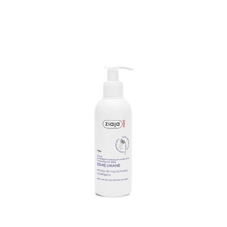 Ziaja Med Lijnzaad Moisturizing face wash emulsie 190 ml