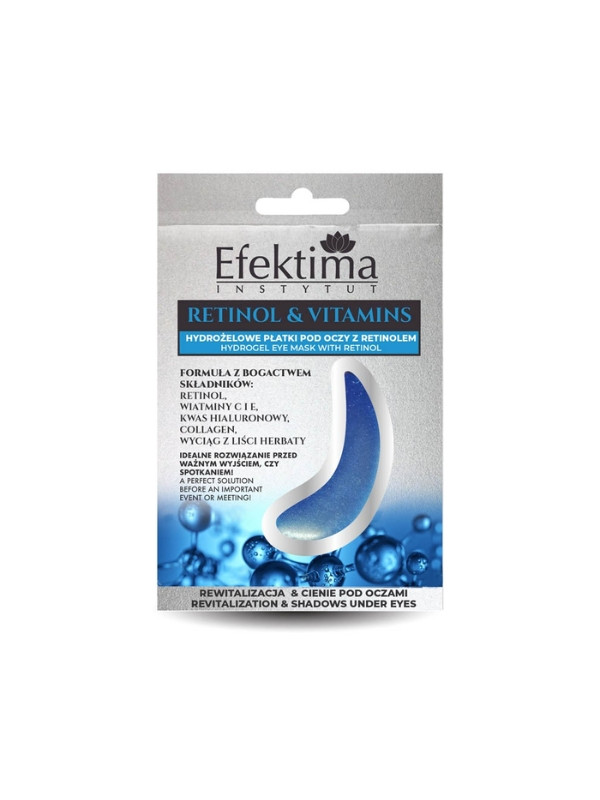 Efektima Retinol & Vitamins hydro gel eye pads Revitalizing & Dark circles under the eyes 2 pieces