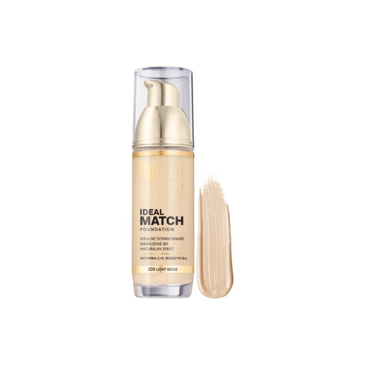 AA Wings of Color Ideal Match Foundation /205 Beige Light 35 ml