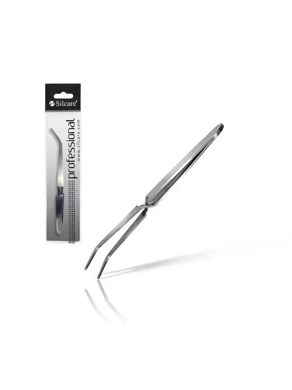 Silcare Tweezers for forming an acrylic tunnel Silver 1 piece