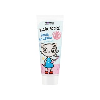 Momme Mother & Baby Natural Care Kicia Kocia Pasta do zębów bez fluoru 0-3 lata Guma Balonowa 50 ml