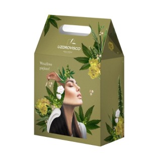 Uzdrovisco gevoelige schoonheidsset! Hydraterende en herstellende crème CBD 50 ml + katoenvrije actieve Tonic-essence 150 ml