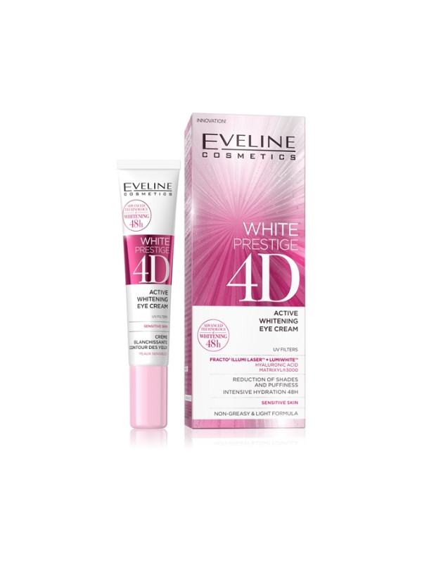 Eveline White Prestige 4D whitening gladmakende oogcrème 15 ml