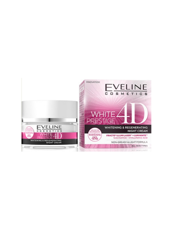 Eveline White Prestige 4D intensywnie wybielający Krem do twarzy na noc 50 ml