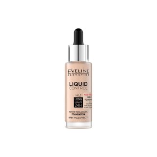 Eveline Liquid Control Foundation in een druppelaar /002/ Soft Porcelain 32 ml