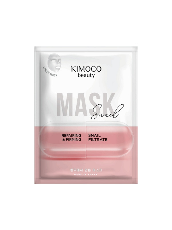 Відновлююча та зміцнююча маска для обличчя Kimoco Beauty з фільтратом слизу равлика 23 мл