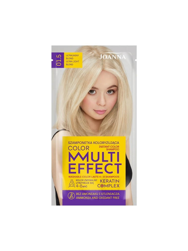 Joanna Multi Effect Color Coloring shampoo /01, 5 / Ультрасвітлий Blond