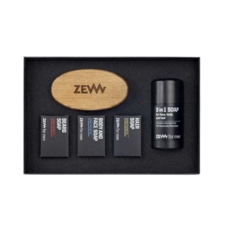 Zew for Men Package for men: Beard brush + Beard soap + Face and body soap + Face, body and hair soap