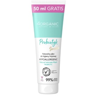 4Organic natuurlijke Intieme hygiëne vloeistof Probiotisch 250 ml