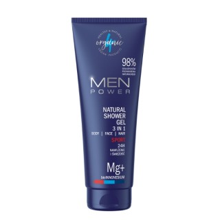 4Organic Men Power натуральний гель для душу для чоловіків 3в1 Sport 250 мл