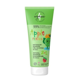 4Organic Apple Friends natural shampoo and washing gel for children 2in1 200 ml