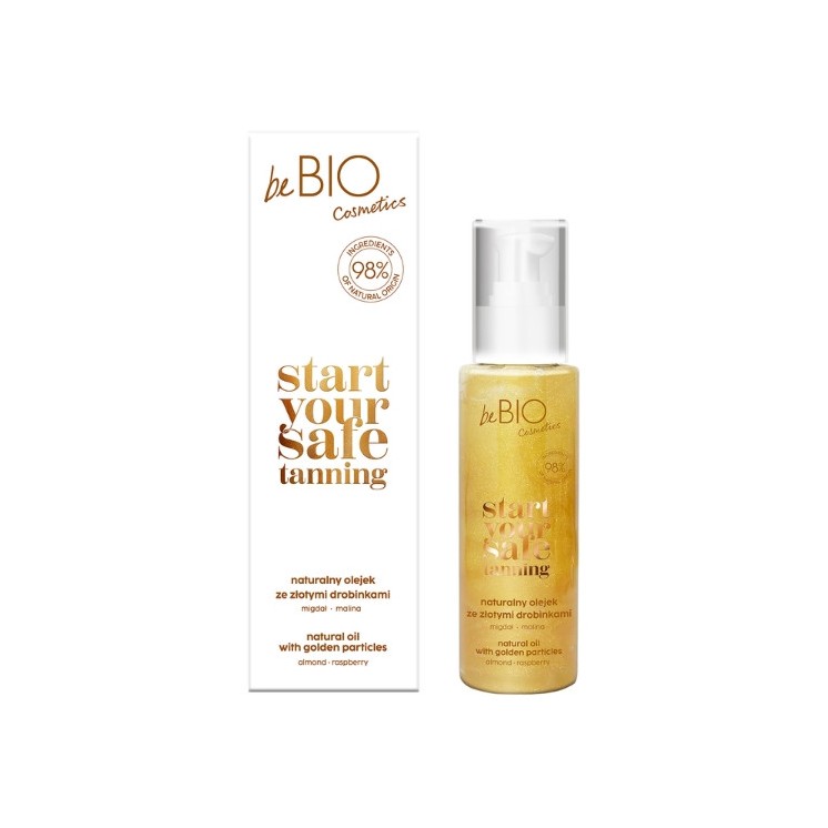 beBio Ewa Chodakowska Start Your Safe Tanning natuurlijke lichaamsolie met gouddeeltjes 100 ml