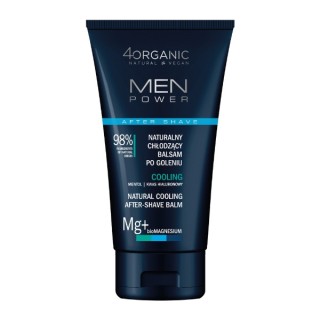 4Organic Men Power natural aftershave balm for men Cooling 150 ml