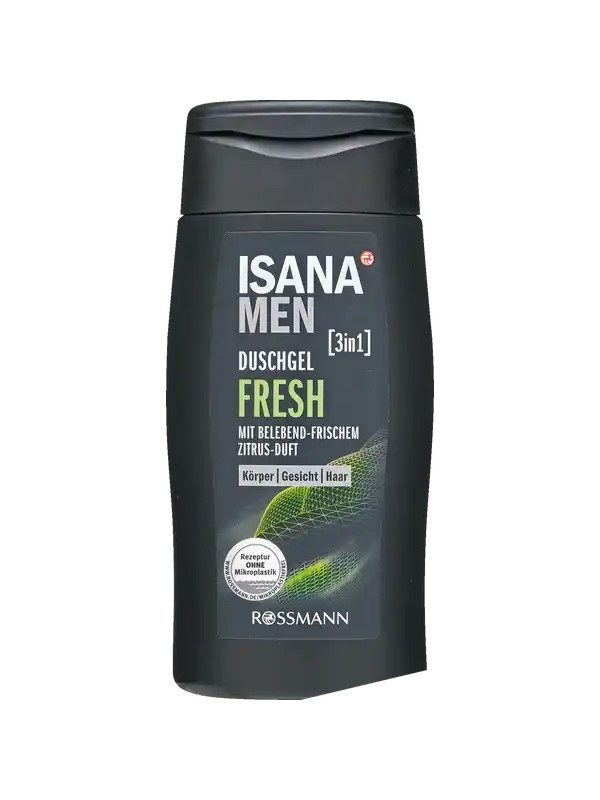 Гель для душу Isana Men 3in1 для чоловіків Fresh 300 мл