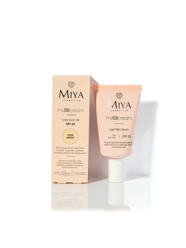 Miya Cosmetics myBBcream легкий BB крем для обличчя SPF30 для світлої шкіри 40 мл