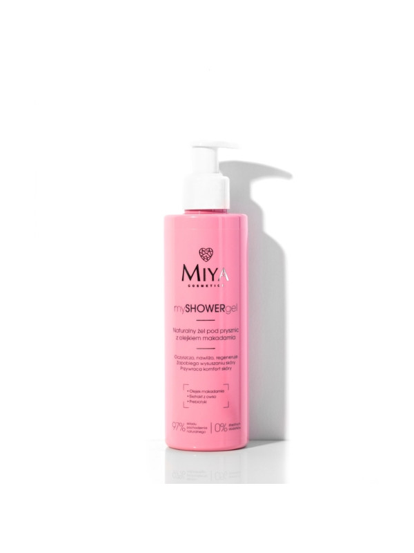 Miya Cosmetics mySHOWERgel натуральний гель для душу з олією макадамії 190 мл