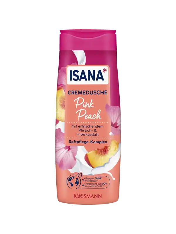 Кремовий гель для душу Isana Pink Peach 300 мл