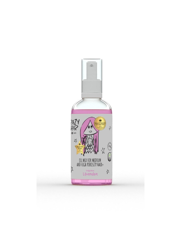 HiSkin Crazy Hair Oil Mix voor medium en hoog poreus haar met de geur van Lavendel 30 ml