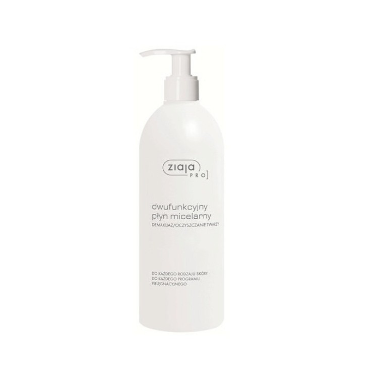 Fluide micellaire nettoyant visage double usage Ziaja Pro 500 ml