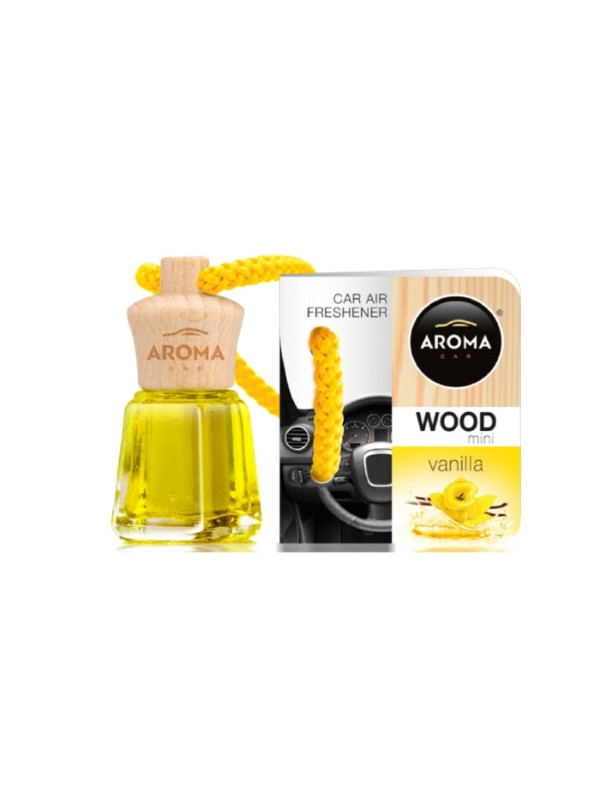 Aroma Car Wood Mini Car air freshener Vanilla 4 ml