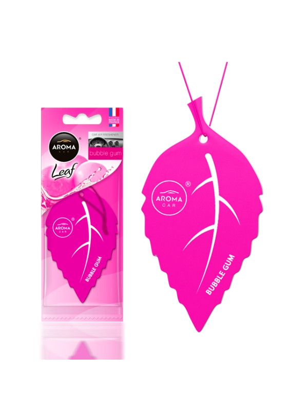 Aroma Car Leaf Bubble Gum car fragrance pendant, 1 piece