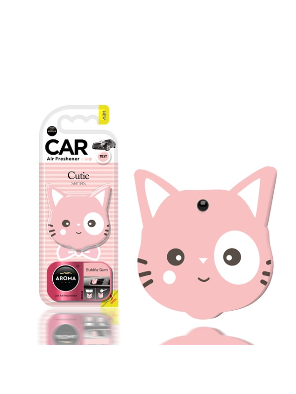 Aroma Car Cutie Cat Bubble Gum car scent pendant, 1 piece