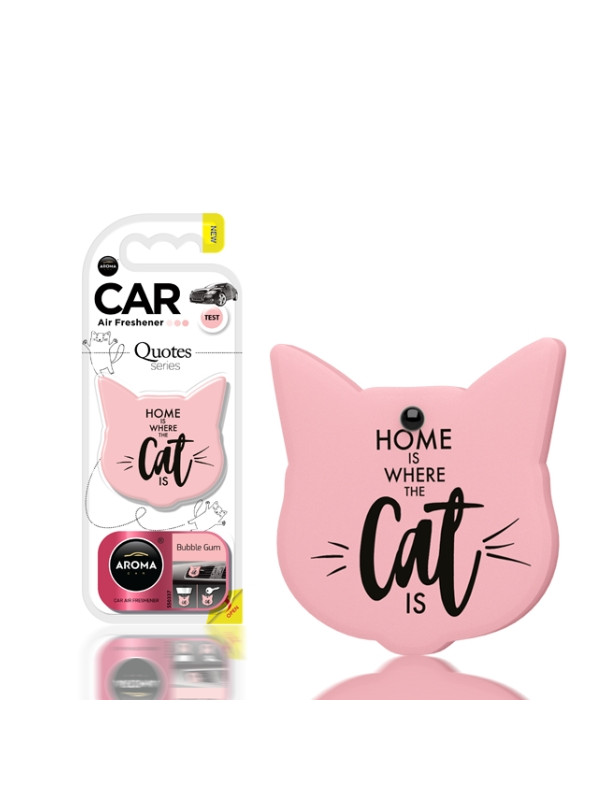 Підвіска з ароматом автомобіля Aroma Car Quotes Cat Car Bubble Gum 1 шт