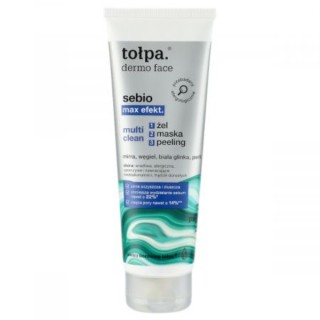 Tołpa Dermo Face Sebio Max Effect. Multi Clean 3in1 Gel, mask, face peeling 100 ml