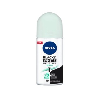 Nivea Roll-on Invisible Black & White Active Vrouwen 50 ml