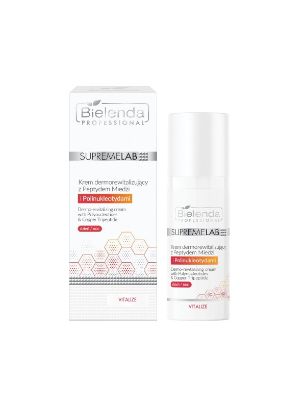 Bielenda Professional SUPREMELAB dermorevitaliserende gezichtscrème met koperpeptide en polynucleotiden 50 ml