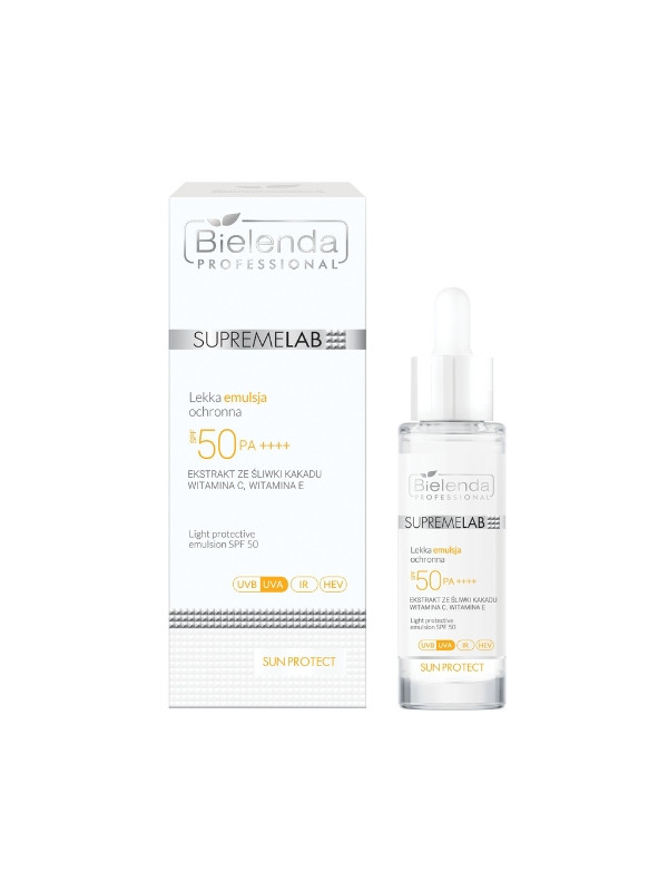 Bielenda Professional SUPREMELAB легка захисна емульсія для обличчя SPF50 30 мл