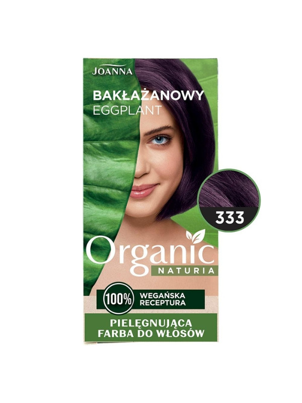 Joanna Naturia Organic Vegan Farba do włosów /333/ Bakłażanowy