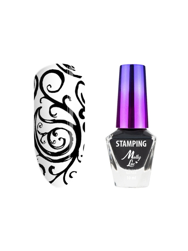 MollyLac Stamping and stamping varnish Black 10 ml