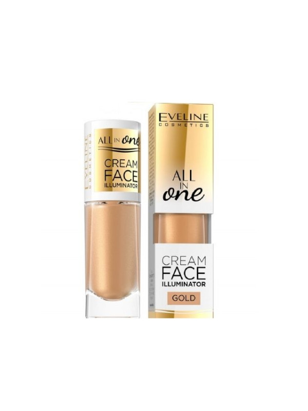 Eveline All In One Cream Liquid Face Highlighter / Gold / 8 ml