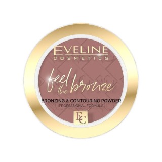 Eveline Feel The Bronze bronzing and contouring face powder /02/ Chocolate Cake