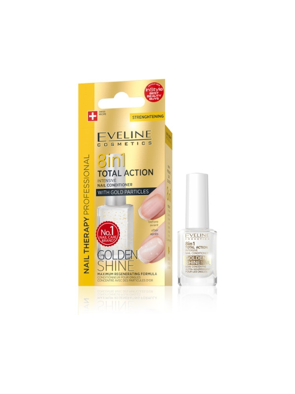 Eveline Professional Nail Therapy Total Action 8in1 Golden shine nagelconditioner