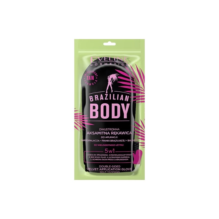 Eveline Brazilian Body velvet double-sided Glove for applying body products 1 piece