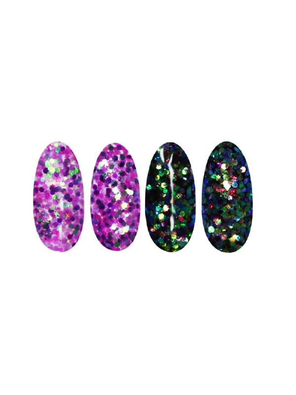 Ronney Glitter nagelpoeder /46/ Paarse folie