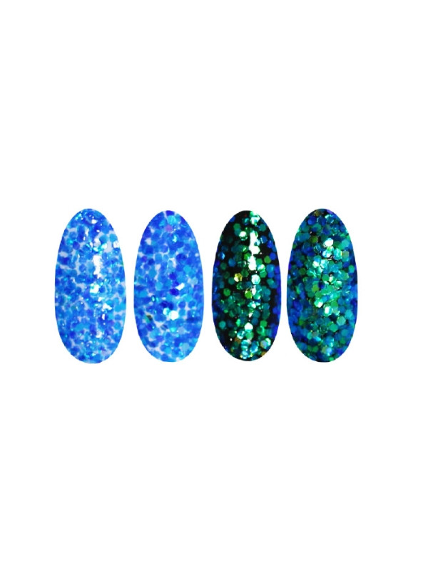 Ronney Glitter Nagelpulver /49/ Blaue Folie