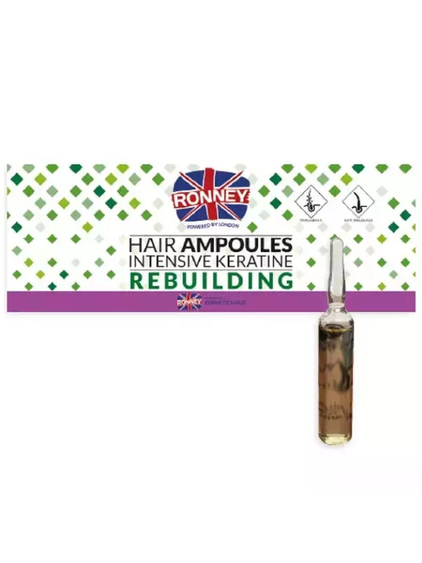 Ronney Intensive Keratin Rebuilding hair ampoules 12x10 ml