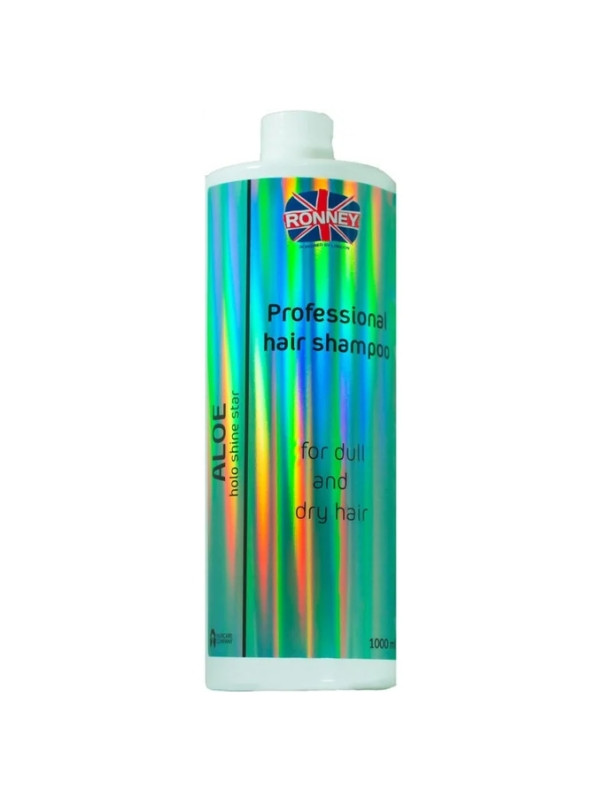 Ronney Professional Holo Shine Star зволожуючий шампунь Aloe для сухого і тьмяного волосся 1000 мл